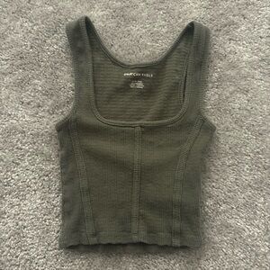american eagle deep green tank